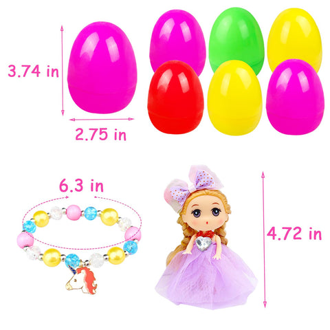 JIABNUKKN colorful bracelets inside Easter egg for kids' play