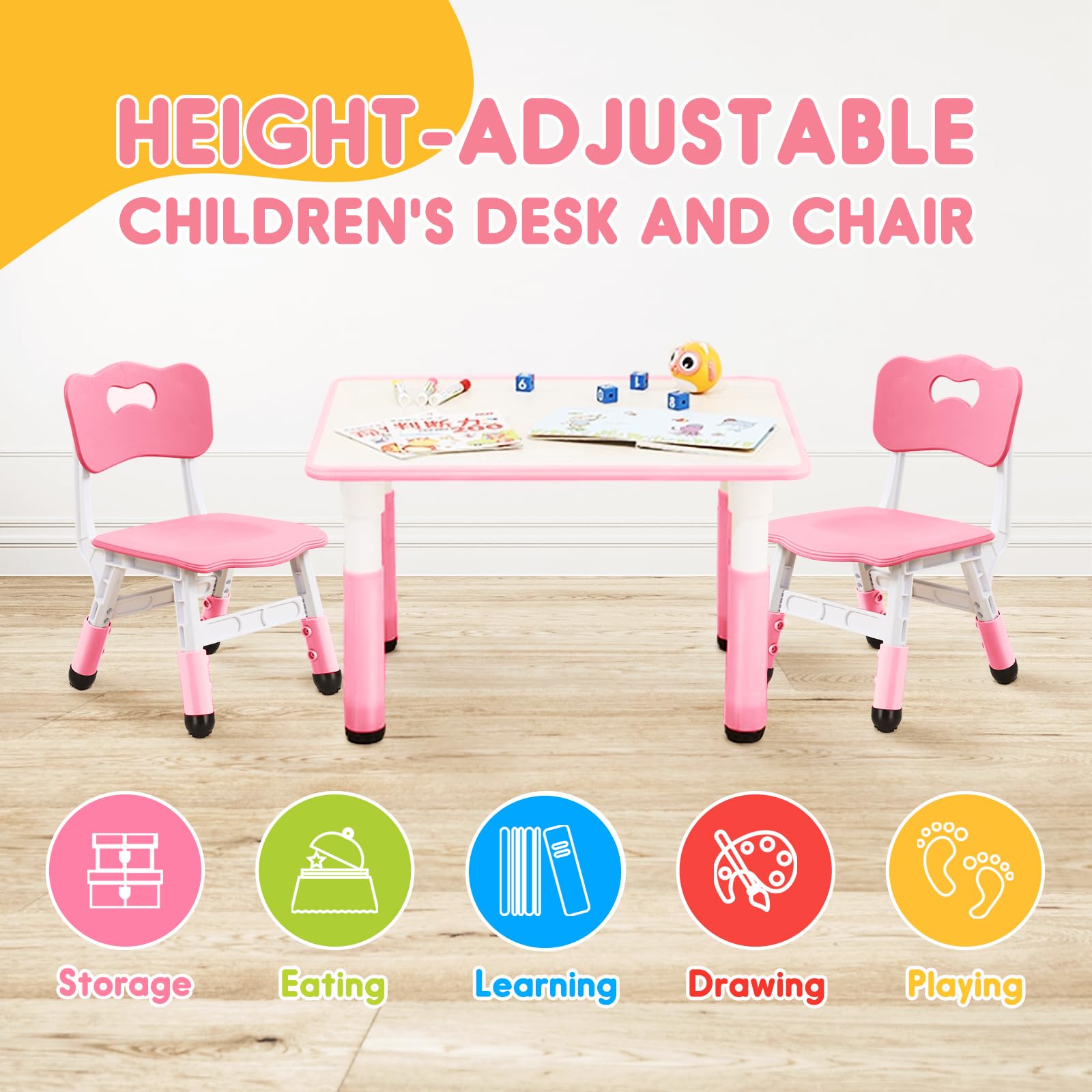 JIAOQIU table with stable, non-slip legs for safe use