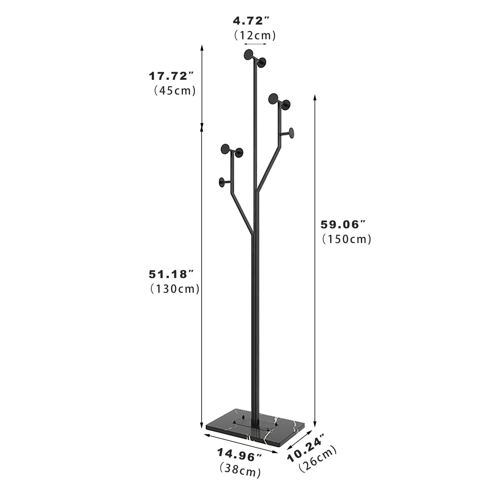 JIAYUEJU tree shaped rack with 8 hooks for everyday storage