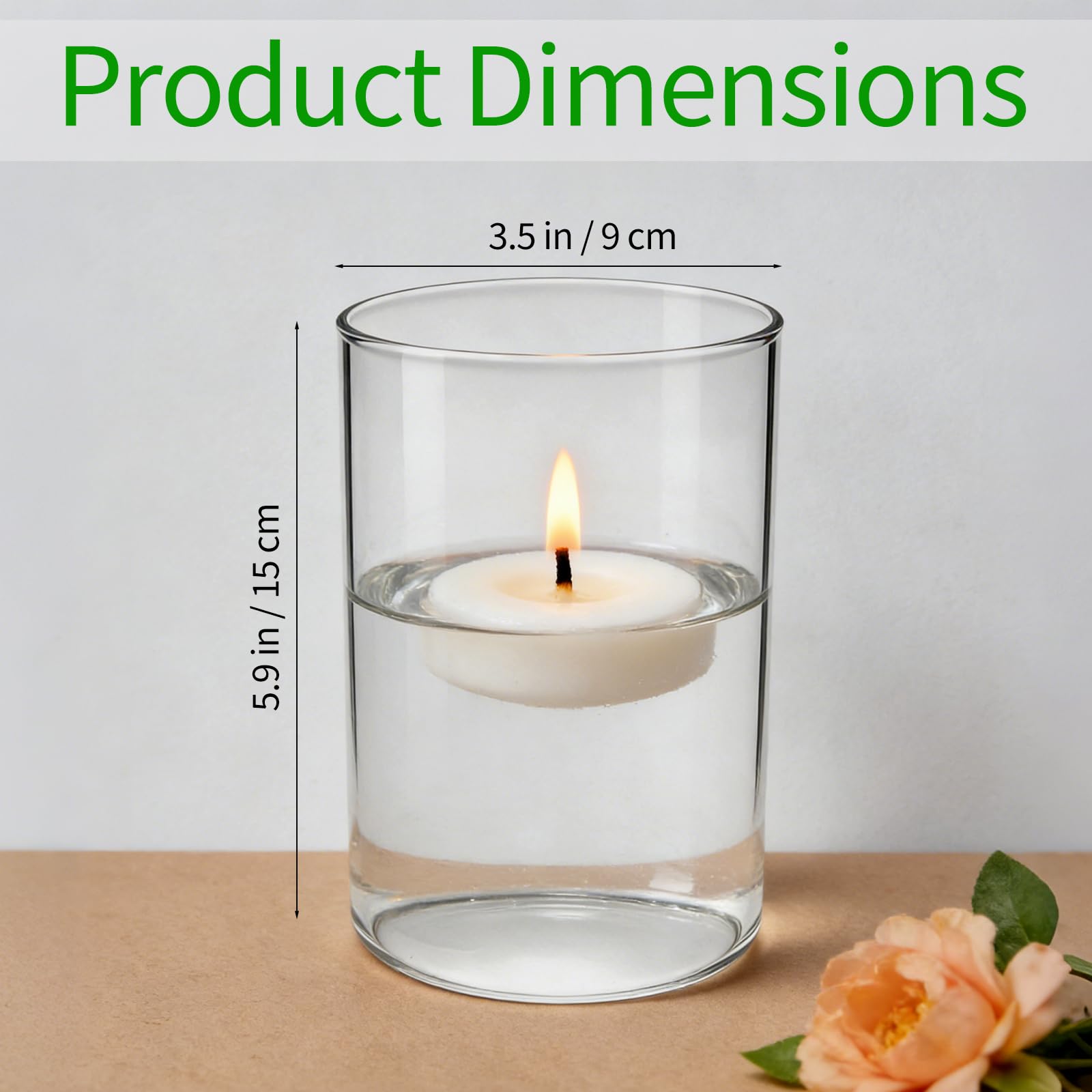 Jibrelxion glass cylinder vase close-up highlights crystal clarity for refined tablescapes