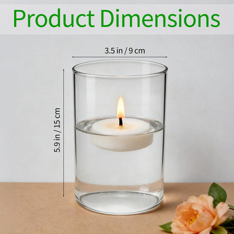 Jibrelxion glass cylinder vase close-up highlights crystal clarity for refined tablescapes