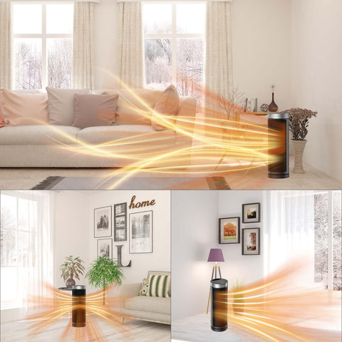 JIBUFI ceramic space heater delivers rapid warmth in seconds for chilly mornings.