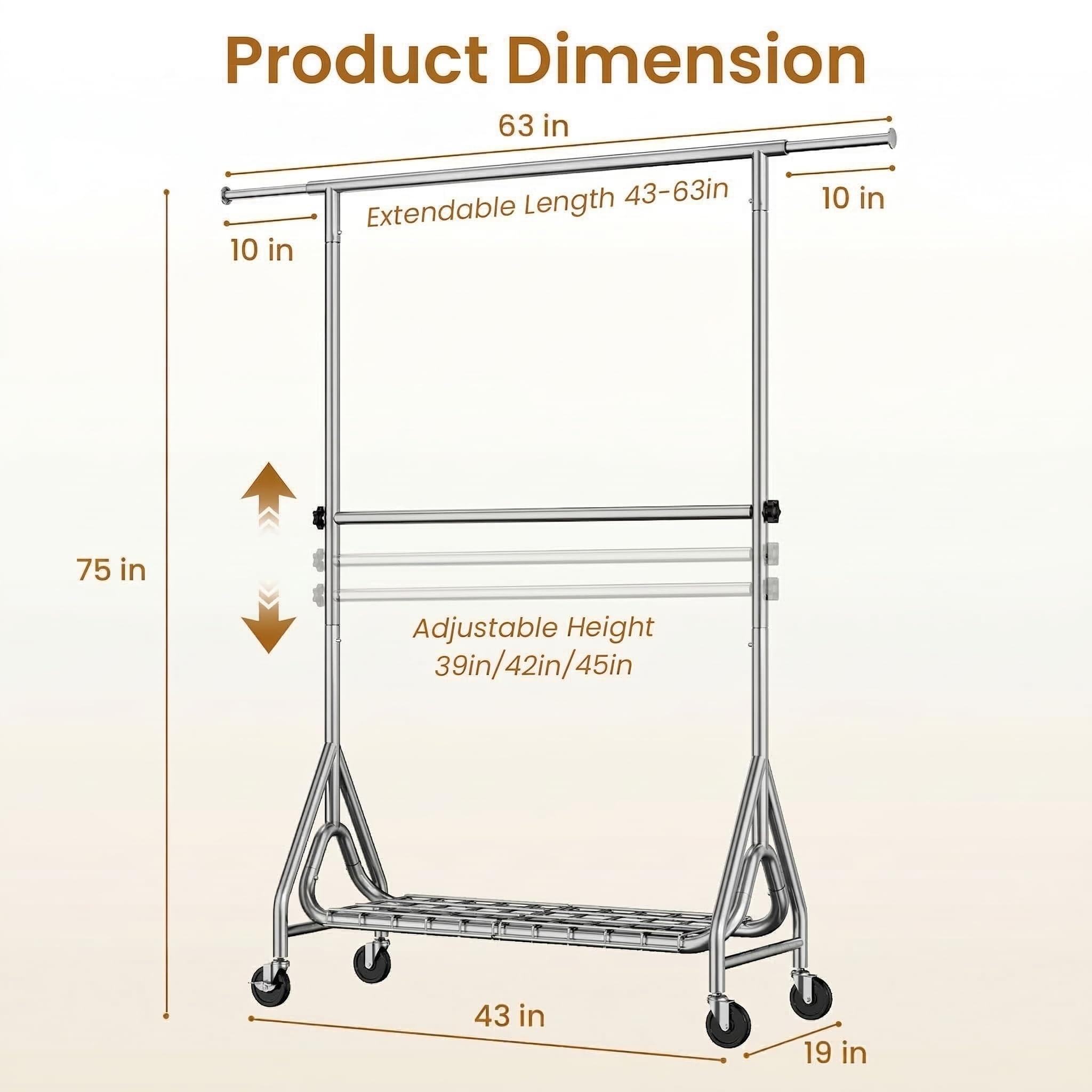 JIEJIERUI rolling casters glide smoothly on floors for easy repositioning.