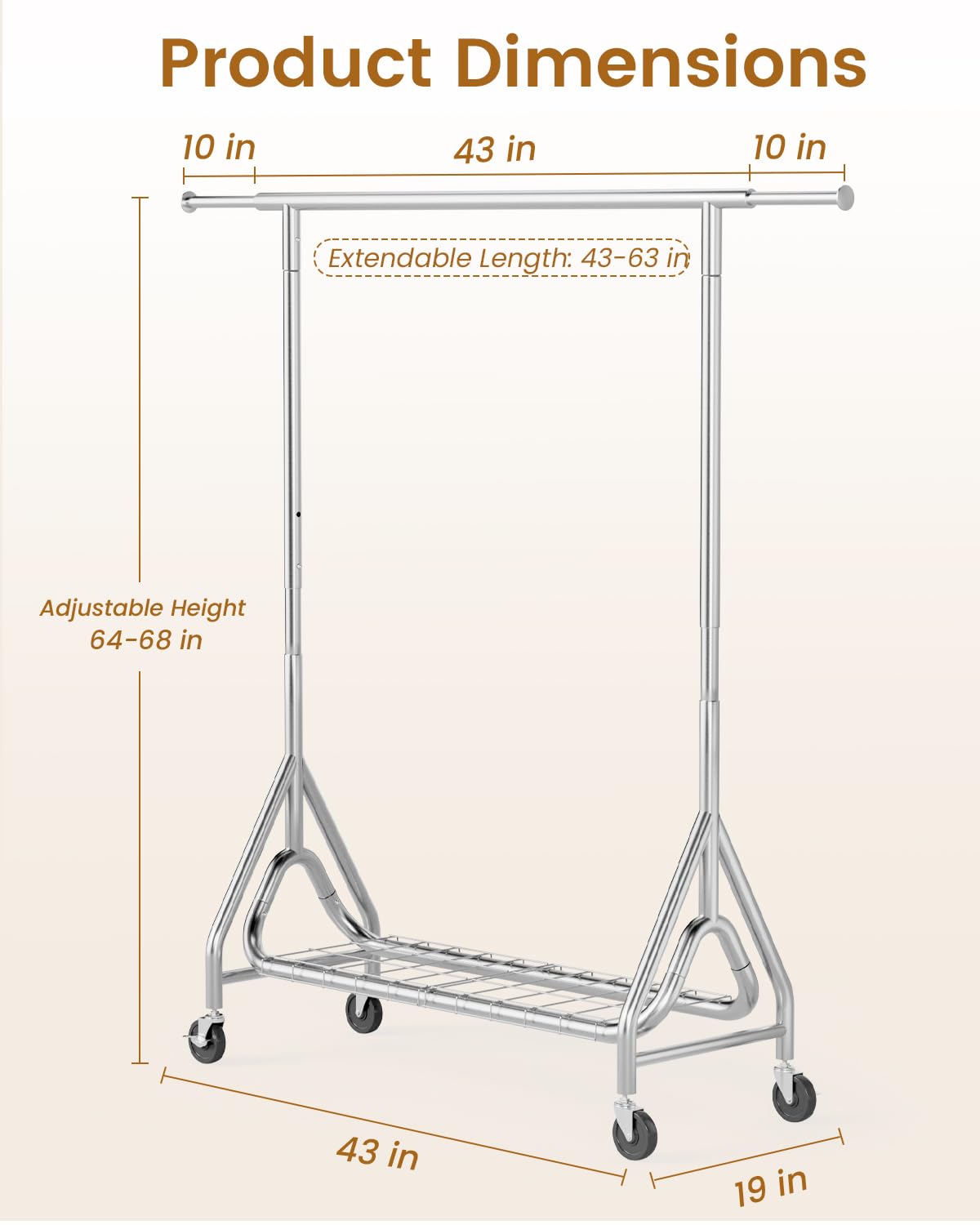 JIEJIERUI wardrobe rack placed in a bedroom for everyday use.