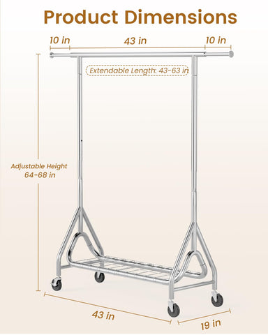 JIEJIERUI wardrobe rack placed in a bedroom for everyday use.