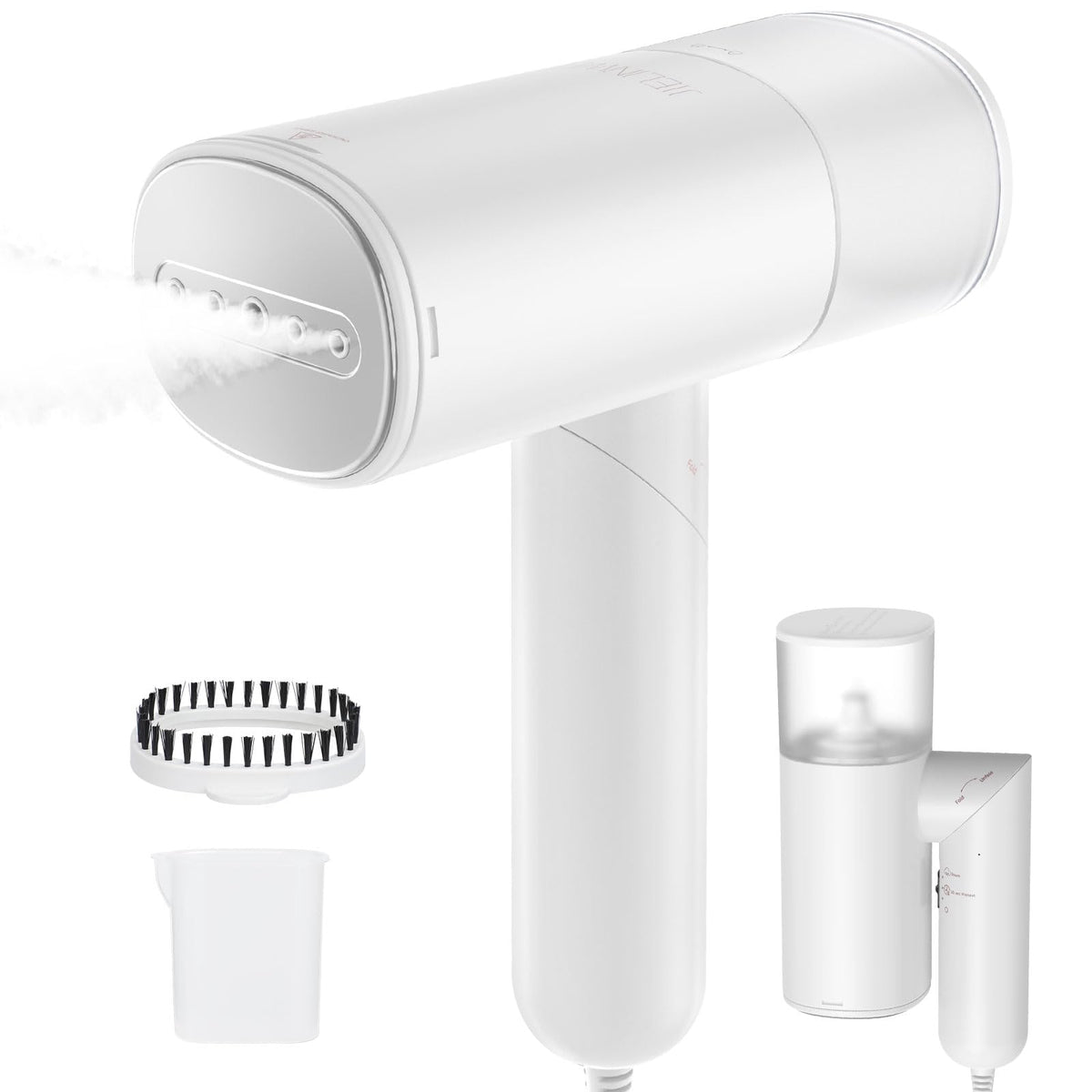 JIELINWEE handheld steamer 1200W for quick wrinkle removal on shirts