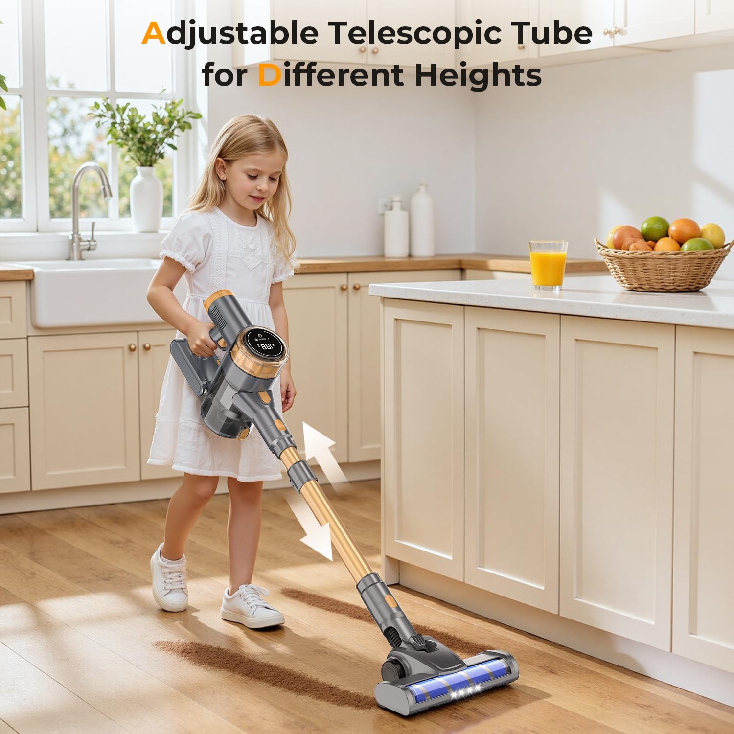 JIEANER lightweight vacuum glides through tight spaces with ease