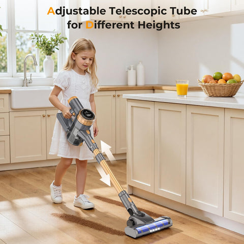 JIEANER lightweight vacuum glides through tight spaces with ease