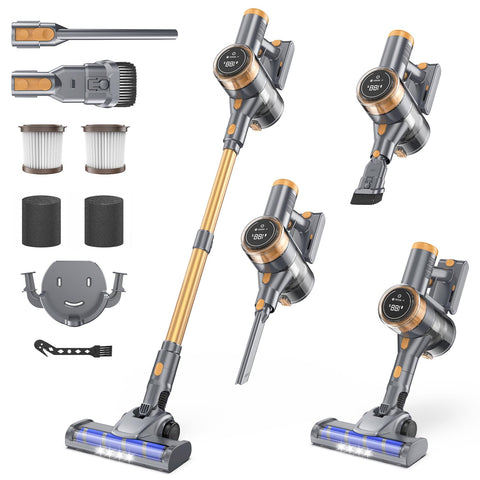 JIEANER cordless vacuum with 30KPa suction powering deep cleaning on floors