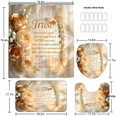 Gold rose floral print close-up on Jieprom curtain adds upscale visual detail.