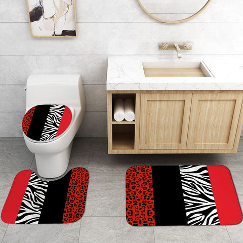 jieprom leopard print bath mat adds soft comfort and quick-drying texture