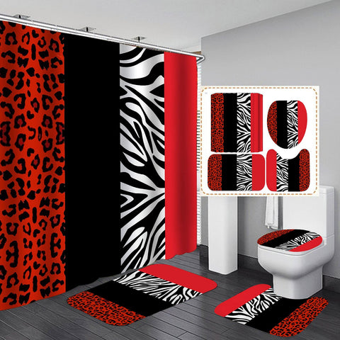 jieprom leopard print shower curtain with vivid colors for a bold bathroom makeover
