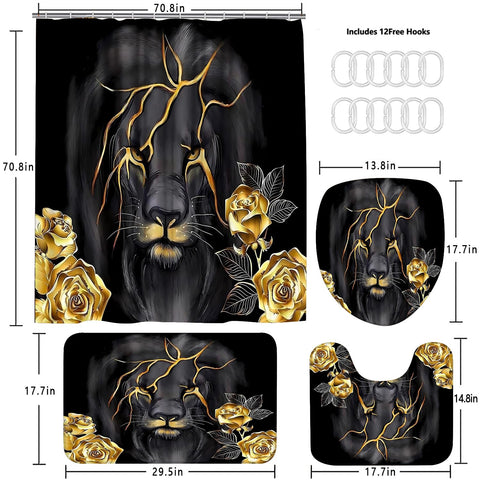 Jieprom Lion-Rose hook set makes hanging easy and secure.