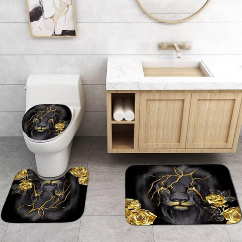 Jieprom Lion-Rose toilet lid cover blends luxury with practicality.