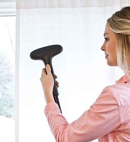 J-4000 steam head and hose demonstrate flexible reach for quick on-the-go steaming.