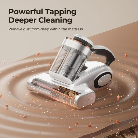 JIGOO bed vacuum cleaner smart dust index tracks cleaning progress.