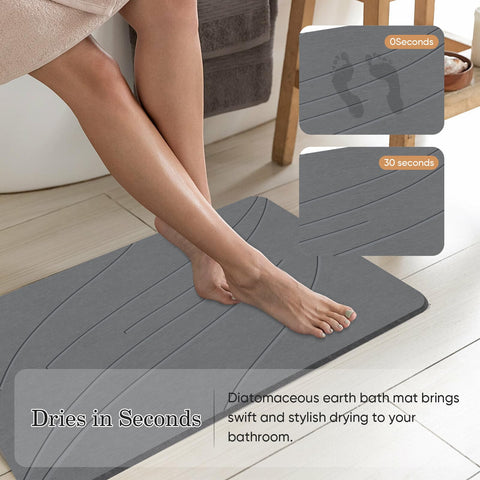 Jiloma gray mat shows fast-drying surface and high absorbency to keep floors dry.