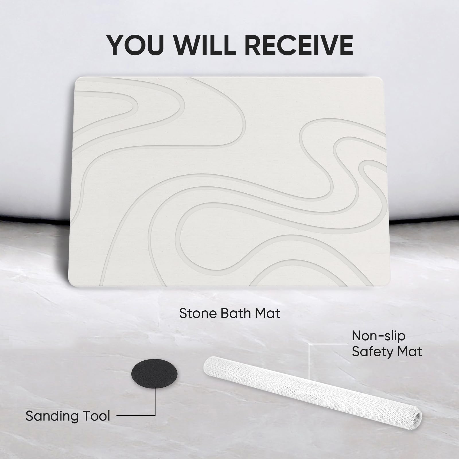 Jiloma versatile-use mat suitable for bathroom, kitchen, and entryways.