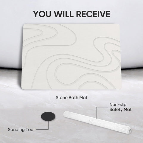 Jiloma versatile-use mat suitable for bathroom, kitchen, and entryways.