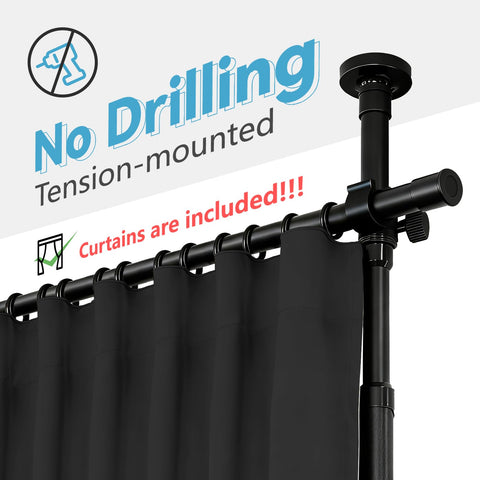 Jilron adjustable pole brackets fit 35-100W and 43-120H for flexible layouts.
