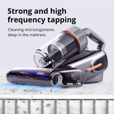 Jimmy BX7 Pro dust sensor LED indicators show when a surface is dirty.