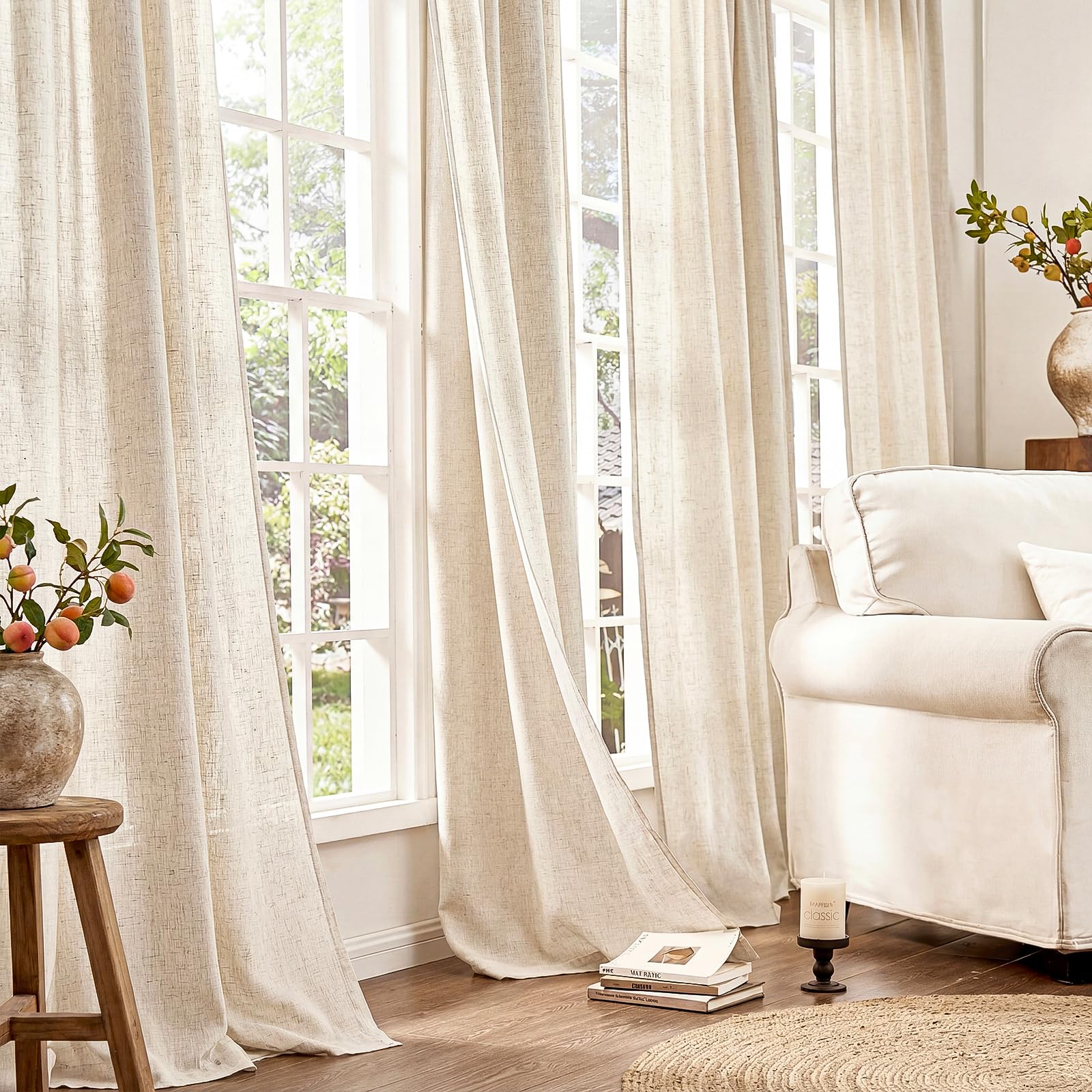 Jinchan curtains in a bedroom providing privacy while letting daylight through