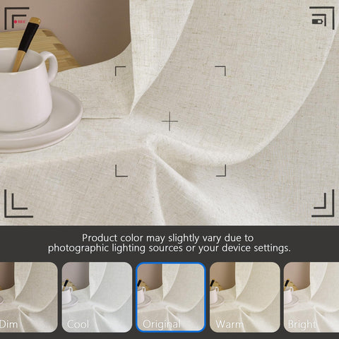 Jinchan easy care linen curtains: machine wash cold, tumble dry.