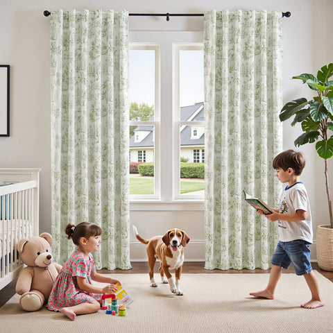 JINCHAN blackout curtains for nursery privacy and daytime light control