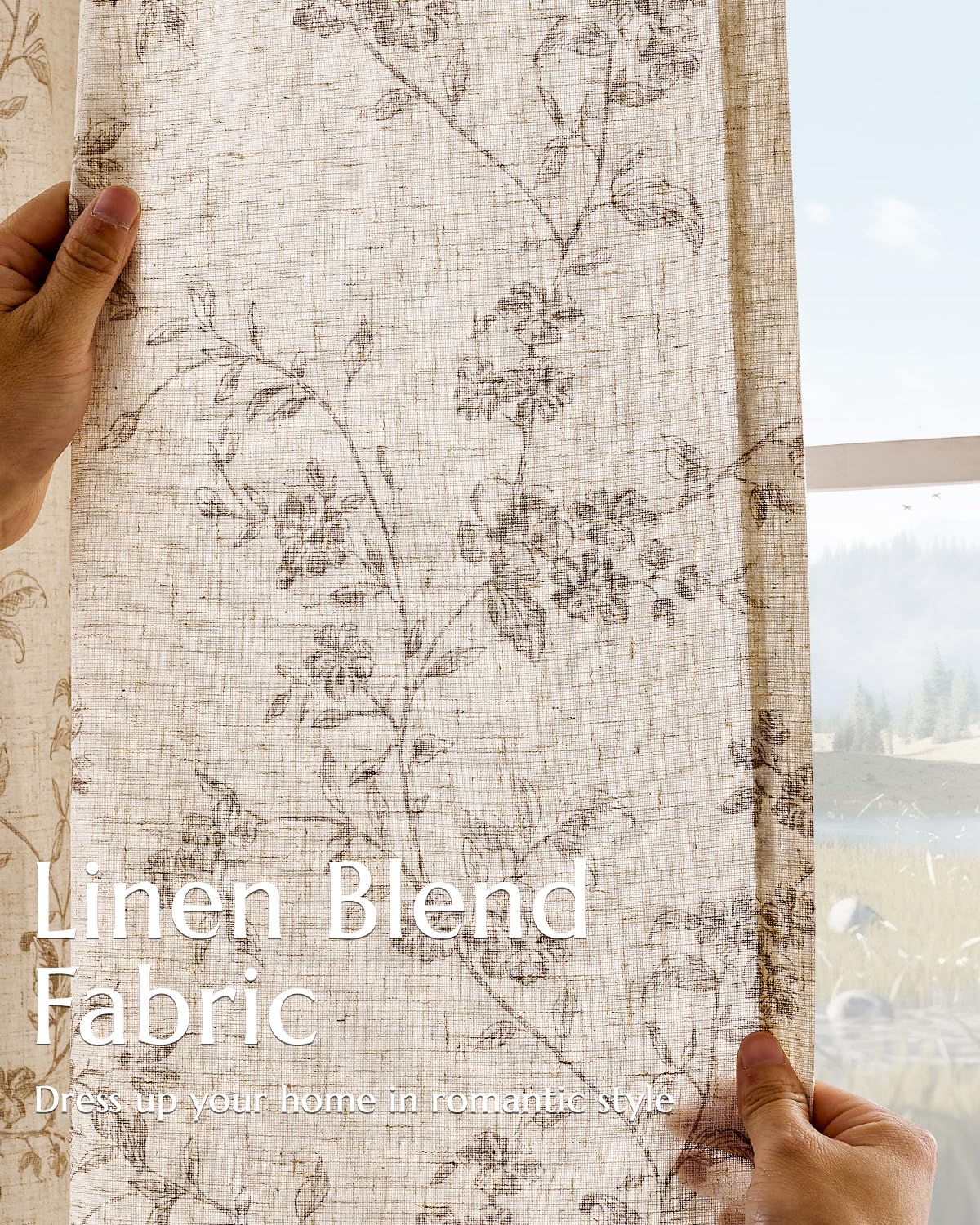 Jinchan rod pocket top illustrating contemporary hanging option.