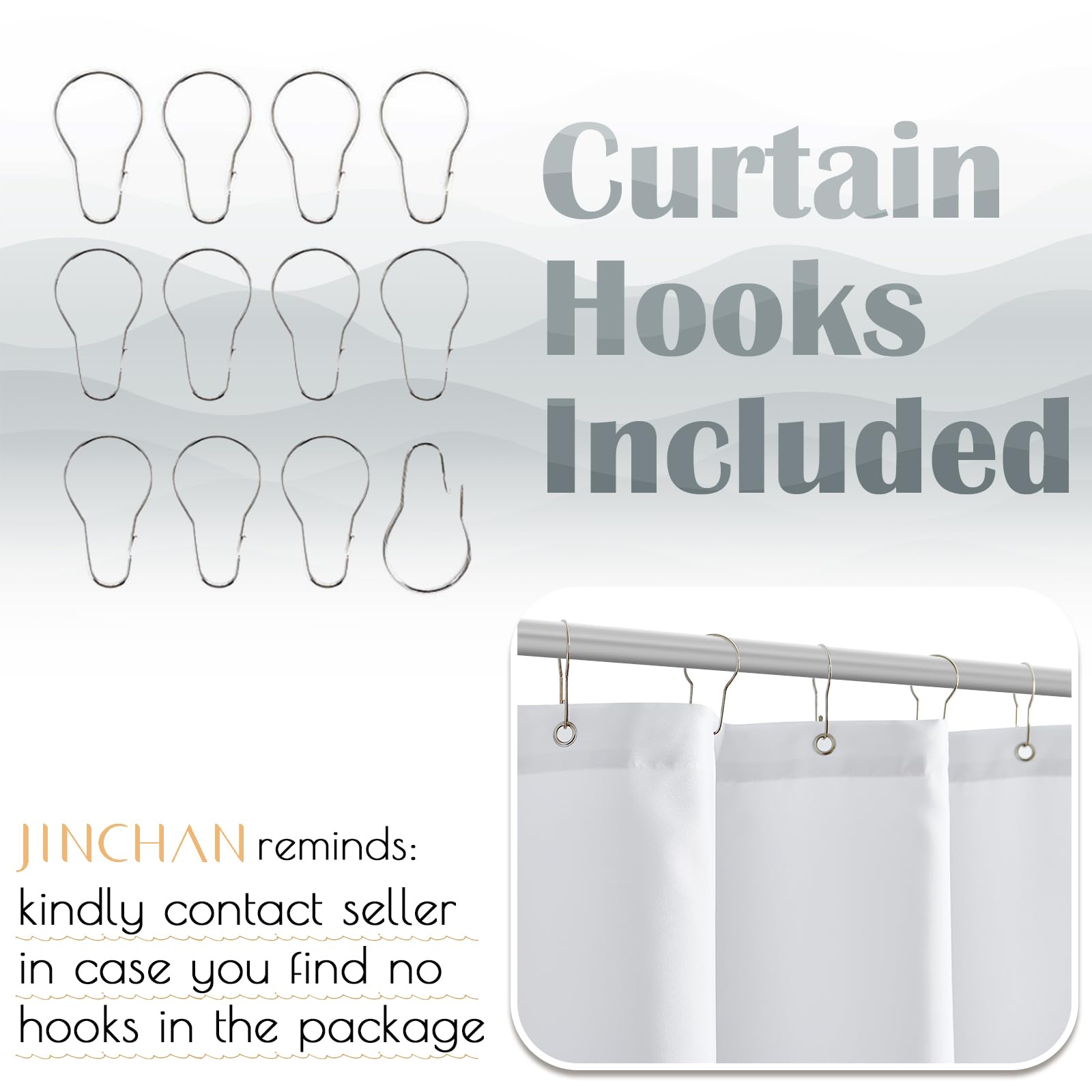 Jinchan easy-care machine-washable curtain ideal for busy households