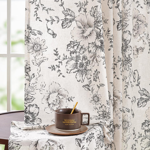 JINCHAN 84-inch curtains pair with blinds for layering and opacity