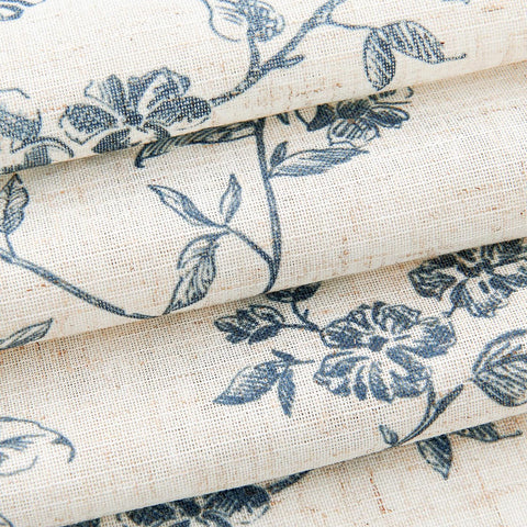 Jinchan Floral Kitchen Curtains back-tab 2-panel setup for easy hanging.