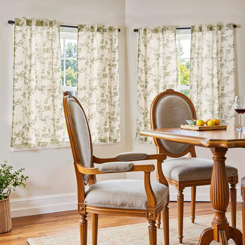 Jinchan floral kitchen curtains light filtering fabric softens sunlight for cozy rooms