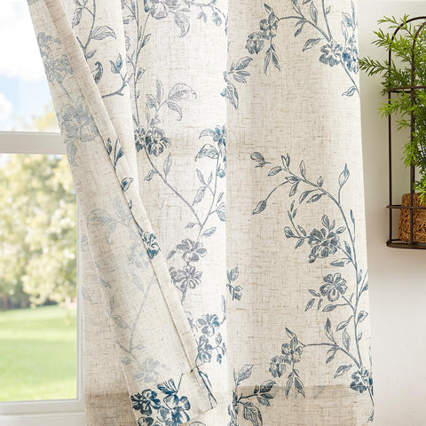 Jinchan Floral Kitchen Curtains light filtering fabric for bright, private kitchen days.