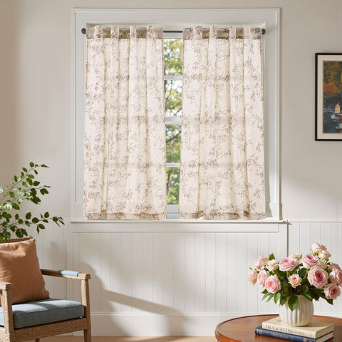 Jinchan light-filtering curtains showing soft sunlight diffusion and privacy.