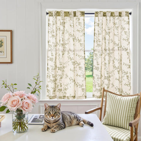Jinchan rustic farmhouse style curtains elevate living room ambience