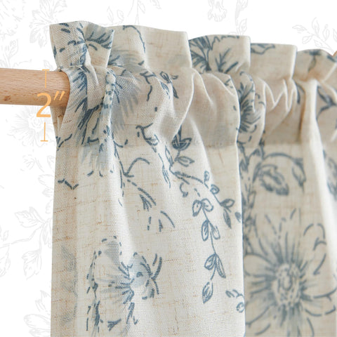 Jinchan kitchen curtains are machine washable for easy care.