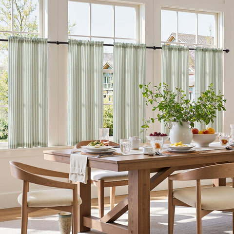 Jinchan light-filtering curtains create sunlit rooms while preserving privacy.