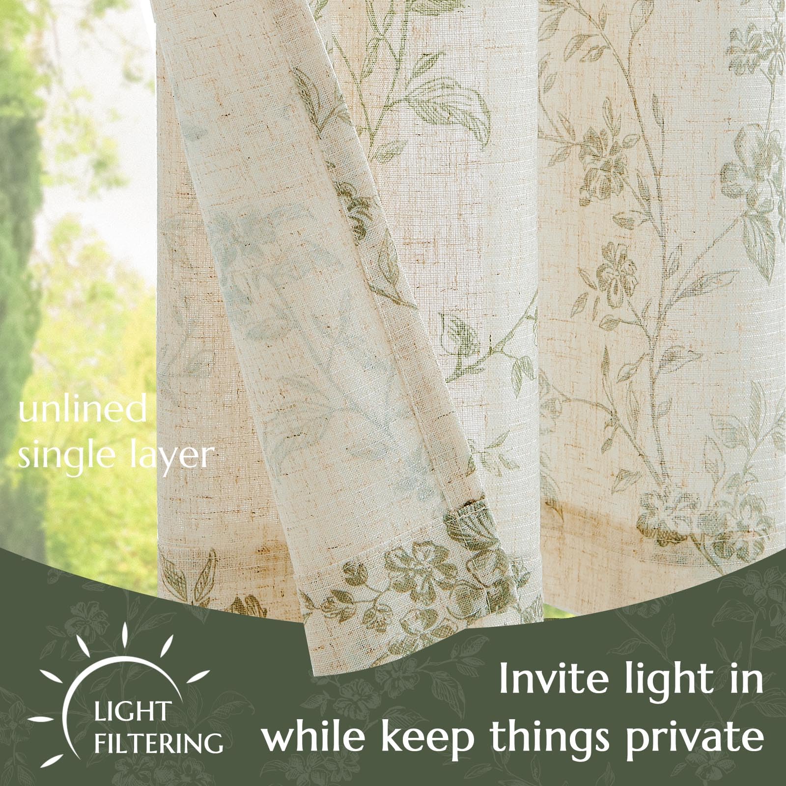 Jinchan linen texture fabric adds breathable airy feel to any room