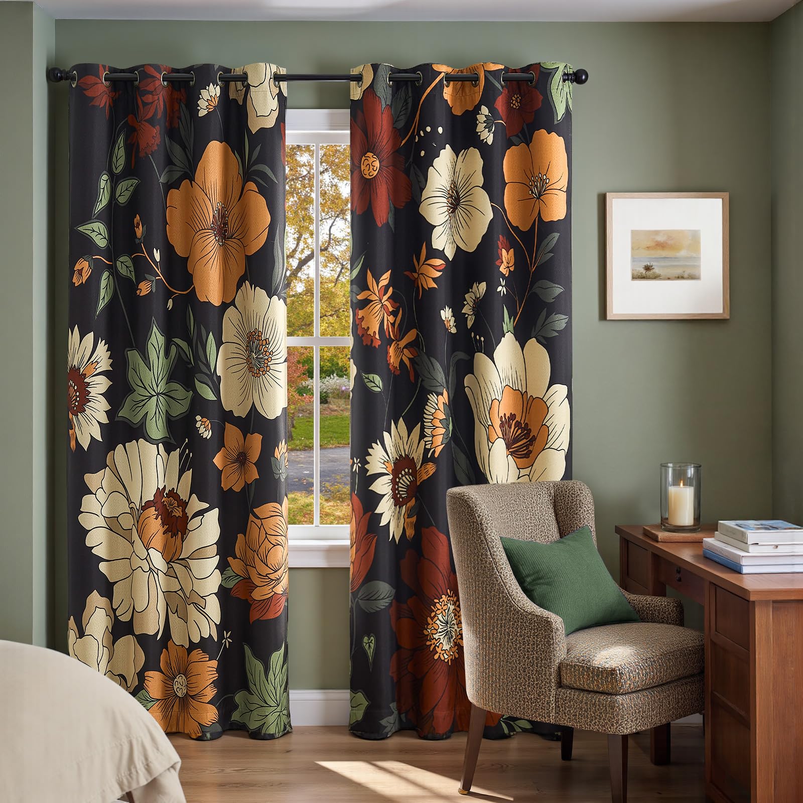 Jinchan Lora 80% blackout curtains provide light control for mornings or nights.