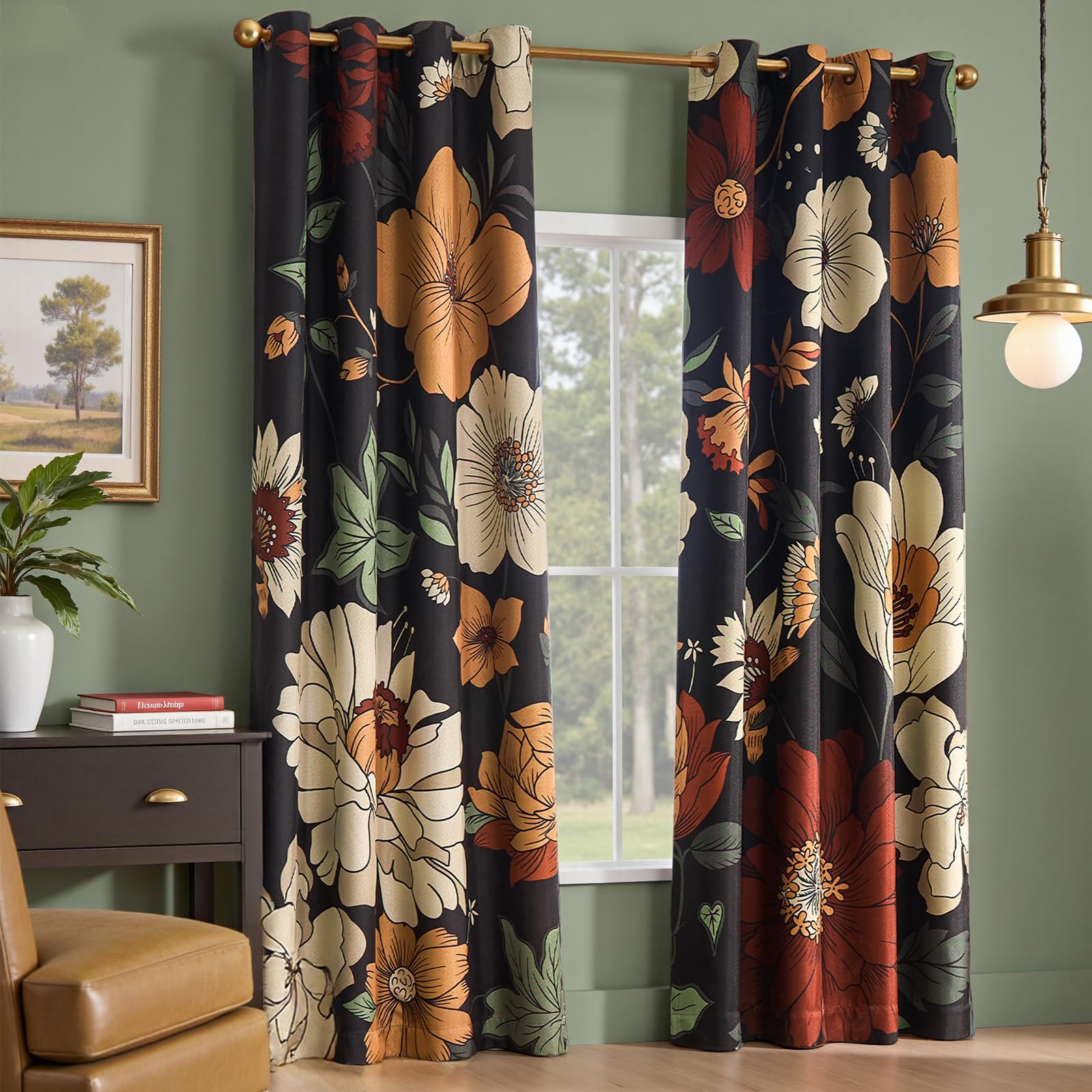Jinchan Lora durable blend fabric curtains stand up to daily use and washing.