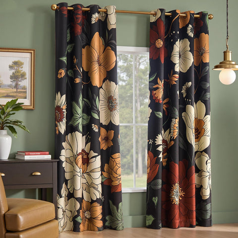 Jinchan Lora durable blend fabric curtains stand up to daily use and washing.