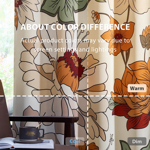 JINCHAN Lora floral curtains thermal privacy for comfortable rooms.