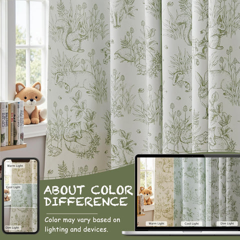 JINCHAN machine-washable nursery curtains for easy care