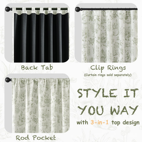 JINCHAN printed blackout drapes aiding nap times with softer light