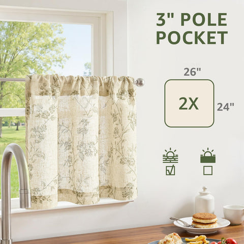 Jinchan rod-pocket curtains with 3-inch pocket enable quick easy installation