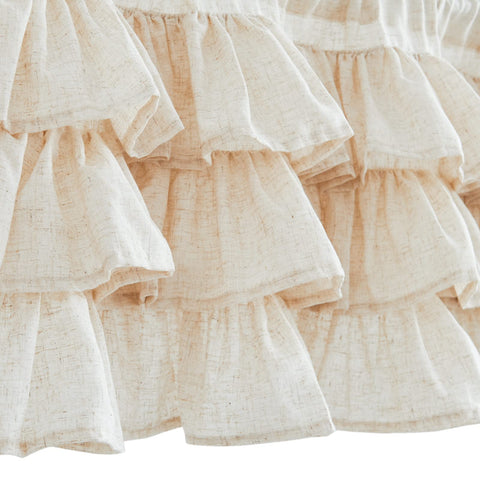 Jinchan ruffled valance linen bathroom window privacy and style