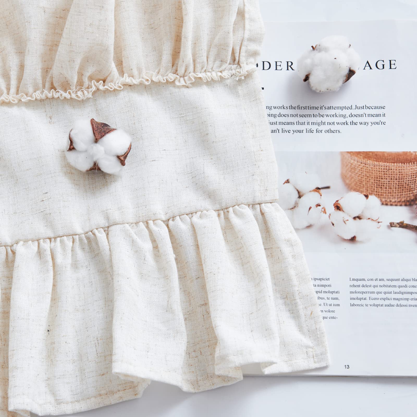 Jinchan ruffled valance linen RV setup for compact spaces
