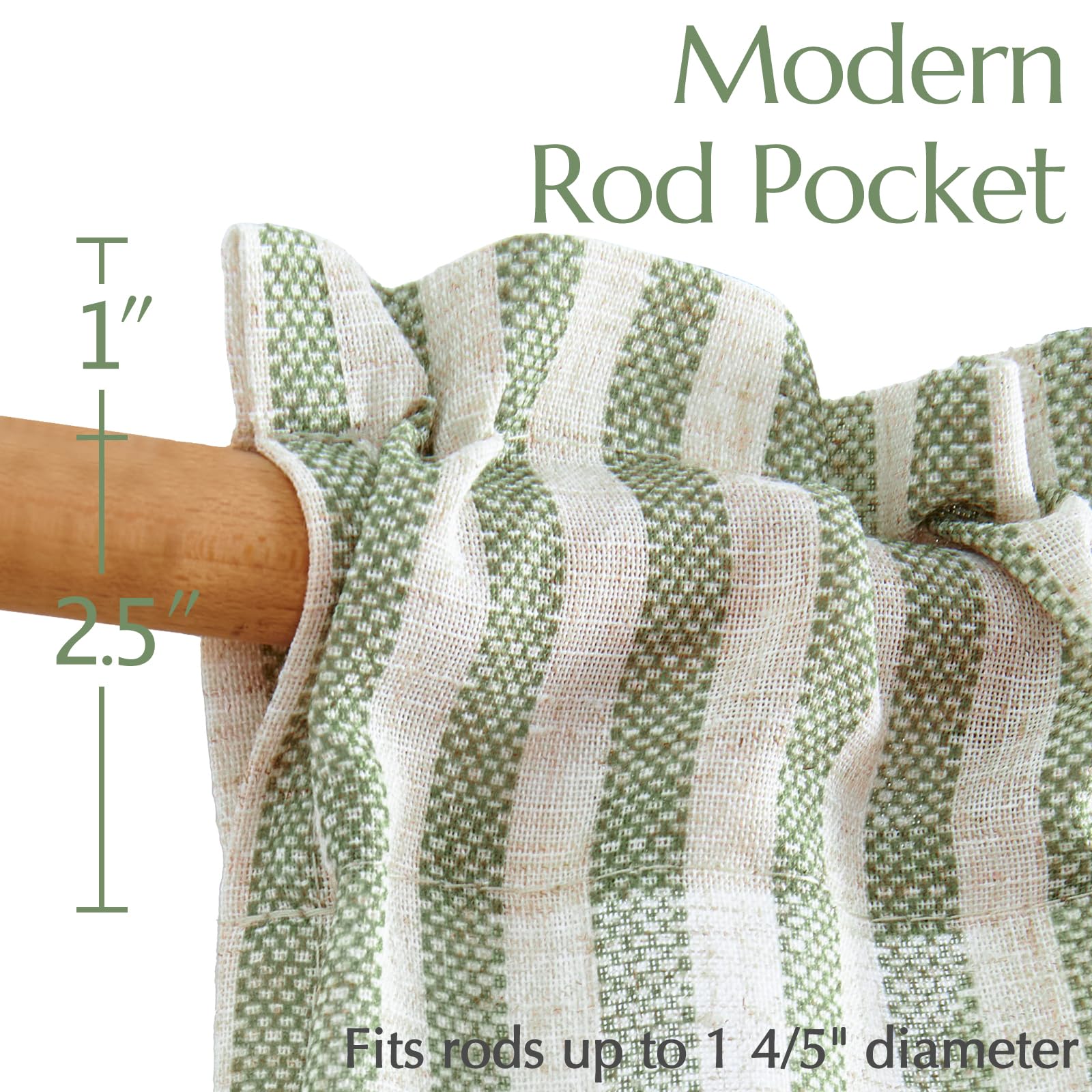 Jinchan rustic linen-blend curtains drape naturally with a relaxed look.