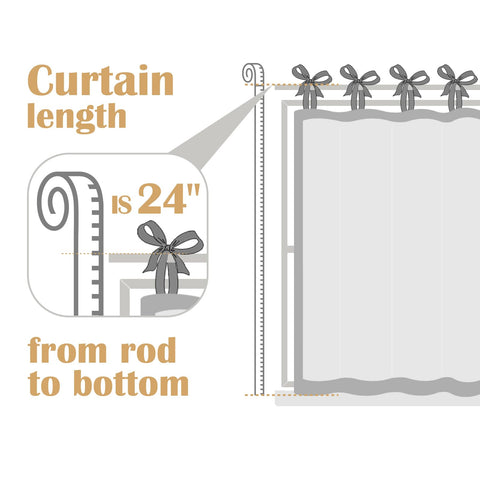 jinchan tie-top linen curtains bathroom window privacy and light diffusion